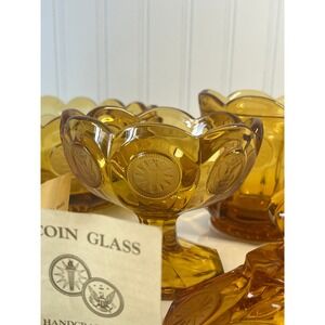 Fostoria Amber Coin Glass candy dishes